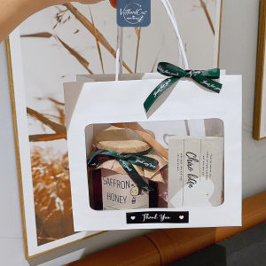 [COMBO 2 ]TÚI GIẤY MẶT KÍNH MIKA ĐỰNG HOA QUÀ TẶNG SIÊU XINH SIZE 18X20X8CM