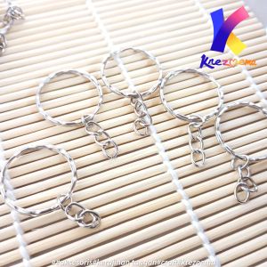 Ring Gantungan Kunci Plus Rantai Ganti Keychain ukuran 25cm per-12 dan 144pcs