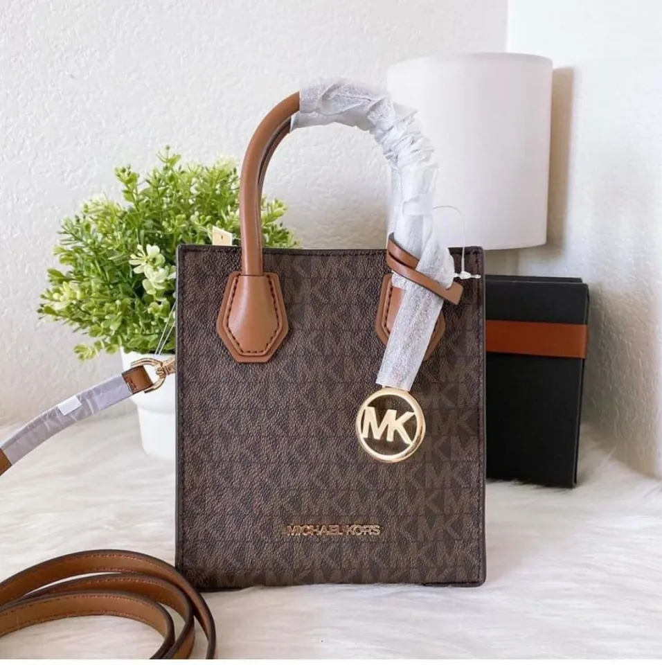 Michael Kors Mercer Extra-Small Logo and Leather Crossbody Bag