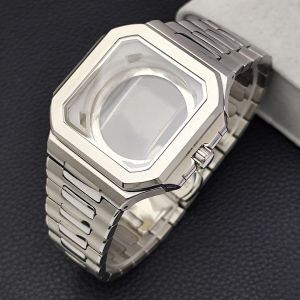 new NH35 Case 43.7mm Square Watch Mens Silvery Full-body mirror FIT NH34 NH35 NH38 Movement Case Sapphire Glass Watch Box 29.5 Dial high-quality