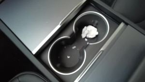 TESLA 2025/2026 Model Y / YL & Model 3 TPE Waterproof Water Cup Pad - Black
