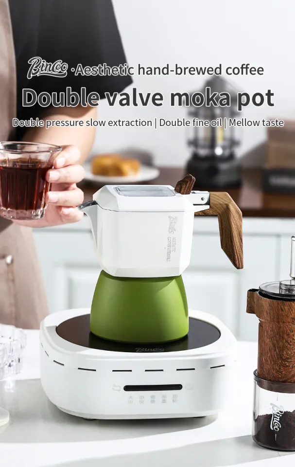 BINCOO Moka Pot Espresso Coffee Pot Cups Double Valve Set - Main Image