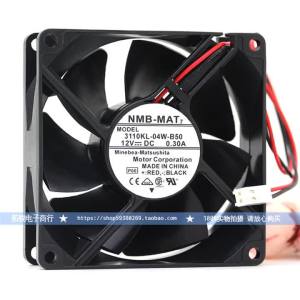 8025 80mm Case Fan For NMB 3110KL-04W-B50 80x80x25mm 12V 0.3A Dual Ball High-Performance Cooling Fan