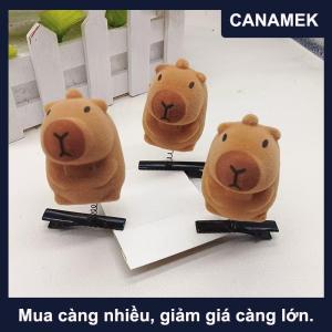 【CANAMEK】 1pcs phim hoạt hình trẻ em 3D capibala tóc Clip sang trọng kẹp tóc tự làm Bow Sunglasses Rose hat thiết kế capybara Duckbill Clip phụ kiện