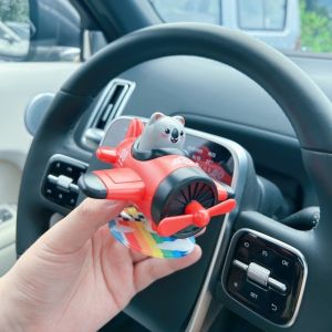 NineHub เครื่องประดับภายในรถ ตุ๊กตาหน้ารถ หมุนเครื่องบินเล็ก พลังงานแสงอาทิตย์ สามารถหมุนได้ 360°