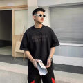 Authentic imported New style Double Thread ESSENTIALS Flocking Short Sleeve T-shirt Pure Cotton Loose Men's And Women's Fear Of God Couple Bottoming Shirt Trend Versatile. 