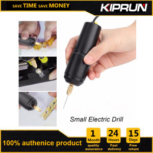 [คลังสินค้าพร้อม] KIPRUN Mini Electric Hand Drill 5V USB Powered Handheld Rotary Drill Set With Twist Drill Bits For Pearl Epoxy Resin Jewelry Making DIY Metal Wood Crafts ToolsWith 3Pc Bits