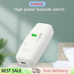 SHNGki 1Pc Light Switch For Home Classic White Inline ON OFF Table Bedside Lamp Desk Light Cord Cable Switches Electrical Accessories