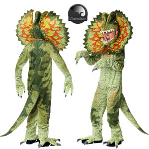 Children Jurassic Century Dinosaur Costume Cute Animal Cosplay Jumpsuit Kids Halloween Triceratops Sets Wildlife Role Play Props