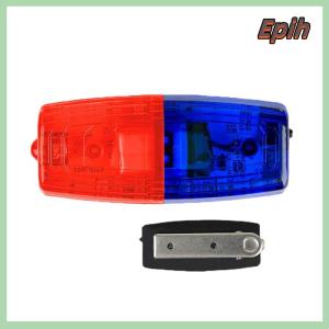 [Epih] ไฟเตือนไหล่ LED สีแดงสีฟ้าสำหรับตำรวจไฟเตือนความปลอดภัยของคนงานไฟแฟลชสัญญาณเตือนไฟกระพริบ