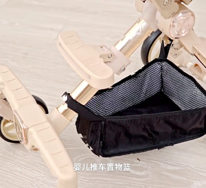 กระเป๋าเก็บของจัดระเบียบสำหรับผ้าอ้อมเด็กและขวดนมรถเข็นเด็กแบบพกพาตะกร้าใส่ของด้านล่างจุได้เยอะ