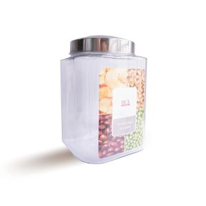 Giant Canister 6 Liter | Toples Kaca Asinan Kerupuk Tutup Stainless