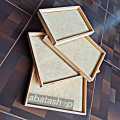 Kotak mahar uang bahan frame fiber & Alas hantaran styrofoam lapisan embos. 