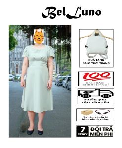 VÁY ĐẦM TRUNG NIÊN TẶNG MẸ CHẤT COTTON THOÁNG MÁT CHO MẸ DỰ TIỆC SANG TRỌNG. VÁY ĐẦM BIGSIZE MÃ BLD06-161