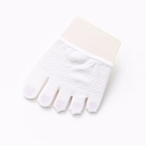 KLJDED Thoáng khí Gầy Chống trượt Lưới thép Phụ nữ Dép đi trong nhà Bông Half Palm Socks Open Toe Socks