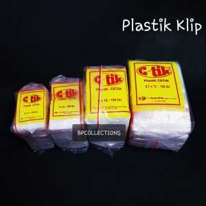 1 PAK 100 lbr PLASTIK KLIP 8x12 cm ZIPPER ZIPLOCK SEGEL OBAT BUMBU SAMBAL PLASTIC CLIP CETIK CTIK ECER