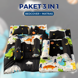 Paket Bedcover Matras Bayi Paket Brojol Lengkap / Bedcover Bayi / Matras Bayi / Set Bantal Guling