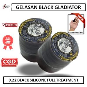Gelasan Super Silicone Black Gladiator Original by Uwais Kites - Senar Gelasan Turnamen Aduan- Gelasan Layangan Super Tajam Kuat - Gelasan Turnamen Tertajam Main Tarik