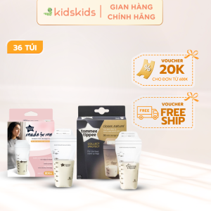 Túi trữ sữa Tommee Tippee Closer to Nature 350ml (hộp 36 túi)