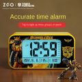 100% Authentic TRANSFORMERS Alarm Clock with Luminous Night Light Kids Clock Anti-fall USB charging Support Wireless/Wired Use 0122. 