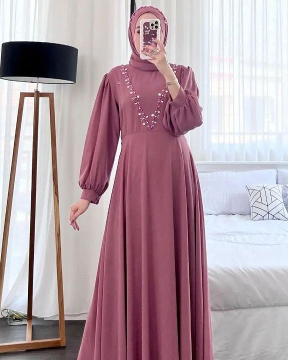 NEW%20Vika%20Dress%20Mutiara%20Ceruty%20Full%20Furing%20Terbaru%202022%20Gamis%20Kondangan%20Mewah%20Modern%20Promo%20Cod%20Ori%20-%20Image%205
