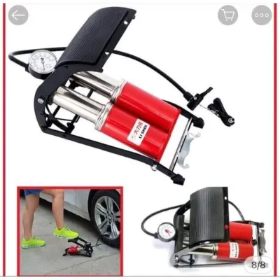 Bơm Hơi Đạp Chân Cho Ôtô Xe Máy Xe Đạp - Bơm Đạp Chân Mini Đa Năng 1 Lòng