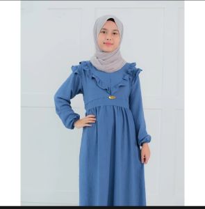 AULLIA GAMIS ANAK PEREMPUANTANGGUNG CRINGKEL AIRFLOW USIA 7 SAMPAI 15 TAHUN