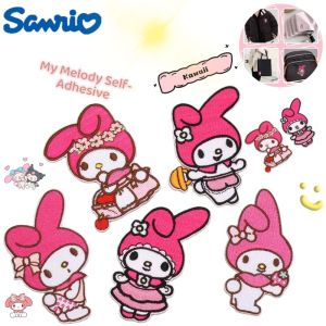 Wholesale New My Melody Adorable Embroidered Cartoon Patches Creative Designs DIY Childrens Clothing Self-Adhesive Patches