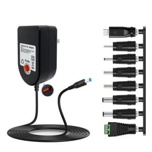 3-12V 36W Switching Power Supply Adapter with 8 Connectors AC100-240V to DC5521 for Multiple Devices