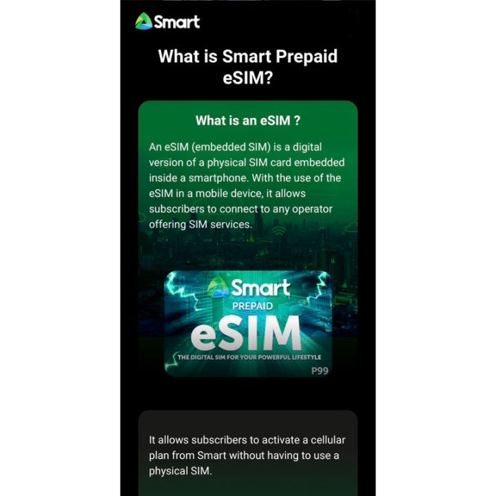 Esim Smart Prepaid And Call Card Load Lazada Ph