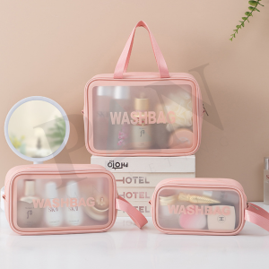 Waterproof Fashion Cosmetic Bags Transparent Travel Toiletries Bag PVC Make Up Pouch Beg Makeup Wanita Kosmetik Washbag
