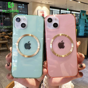 FLOVEME Luxury Magnetic Clear Phone Case For iPhone 14 13 12 11 Pro Max Wireless Charging Transparent Shockproof Back Cover For iPhone 14 13 12 11