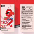 Bao cao su Oral Tasty S.E.X, quan hệ bằng miệng, hương dâu, bcs miệng, hộp 10 bcs. 