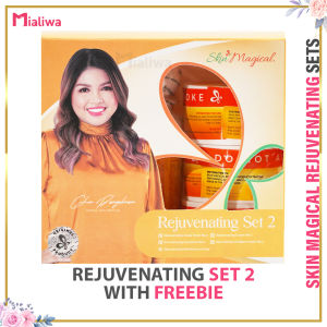 Skin Magical Rejuvenating Set 1 2 3 Orange Cucumber Set Whitening Exfoliating Moisturizing Beauty Skin Care Kojic Soap Face Toner Night Cream Sunblock Sunscreen Acne Pimple Pores Blackheads Scar Dark Spot Anti Aging Hydrating Moisturizer For Men & Women