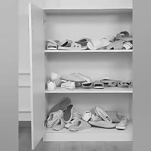 [Free Shipping] Plastic double-layer storage shoe rack cabinet-style shoe holder for organizing shoes and slippers