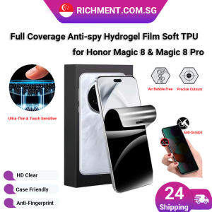 【✅SG Brand】RICHMENT Full Coverage Hydrogel Film for Honor Magic 8 & Magic 8 Pro Anti-Spy / Matte / Clear Soft TPU Screen Protector Fingerprint Unlock Supported