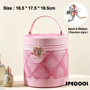 Ayuqi® Large Capacity Bucket Makeup Bag Waterproof Cosmetic Case with Handle for Makeup Bridesmaid Gifts