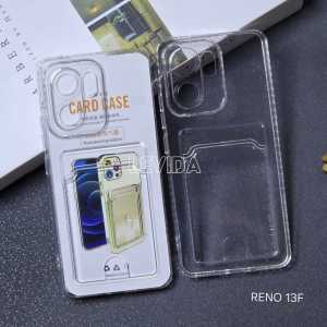 Oppo Reno 13 Oppo Reno 13 Pro Oppo Reno 13F Case Slot Kartu / Card Case Bening Oppo Reno 13 Oppo Reno 13 Pro Oppo Reno 13F