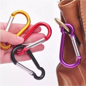10pcs Hanging Buckle Aluminum Alloy Carabiner Outdoor Backpack Water Bottle Gourd-shaped Hanging Buckle Anti-rust Spring Quick Hanging Buckle
