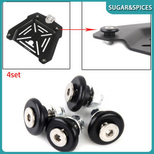 4Pcs Universal Motorcycle Topbox Bushing Pads Alloy Button Top Rubber For Storage Box