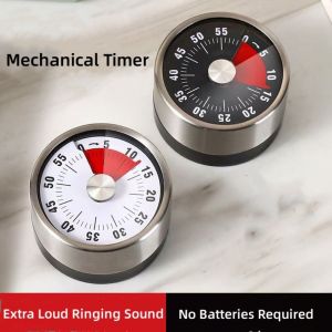 NEXTYOO Lớp nền từ tính Đồng hồ cơ học Thời lượng 60 phút Báo động lớn Đồng hồ hẹn giờ nấu ăn trong bếp Di động Vỏ thép không gỉ Nhắc nhở nấu ăn của đầu bếp Nấu ăn trong bếp