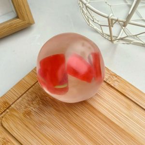 Fruit Filled Maltose Squishy Toy Anti Stress Sensory Fidgets Toy Soft Simulated Transparent Maltose Slow-rebound Decompression Toy