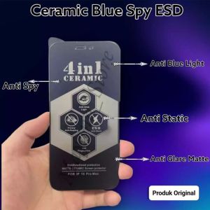 ANTI GORES CERAMIC 4in1 BLUE SPY MATTE IPHONE X XR XS XS MAX 11 11 PRO 11 PROMAX 12 12 PRO 12 PROMAX