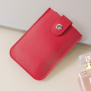 Portable PU Leather Id Card Holder Pull Out Card Holder Card Bag Case Business Card Bank Card Holder