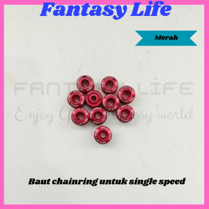 Fantasy Baut Chainring single gir HARGA SATUAN baut crank alloy single speed aloy sepeda lipat MTB
