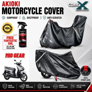 AKIOKI COREX Motorcycle Cover for Mio Gear with fantastic xml – Waterproof Convertible Motor Cover with Strap Lock