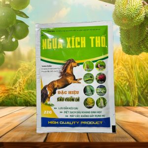 COMBO 10 GÓI NGỰA XÍCH THỐ PHÂN BÓN GÓI 22G ĐẶC HIÊU : SÂU CUỐN LÁ