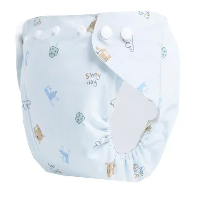 PM Cotton Baby Infant Reusable Washable Adjustable Waterproof Diaper Cloth Diaper Absorbent Pads Cover Nappy Pants Kids Potty Training Pants Diapers Sheet