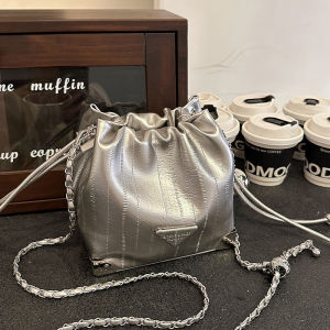 BJ65591 - SILVER/BLACK TAS SERUT SLEMPANG HANDBAG TAS WANITA FASHION IMPORT MODIS ELEGAN TERMURAH TERLARIS TERBARU BAGSTORE JAKARTA TAS BATAM ZCJ5591