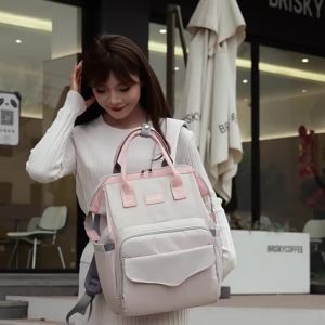 New stylish mommy bag with large capacity water-resistant dry and wet separation maternity storage mother and baby backpack